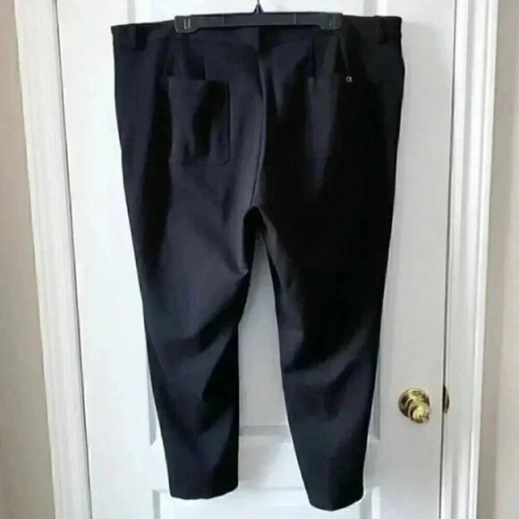 Calvin Klein Ankle Cropped Pants Black Cigarette Trousers Size 20W - Picture 4 of 16